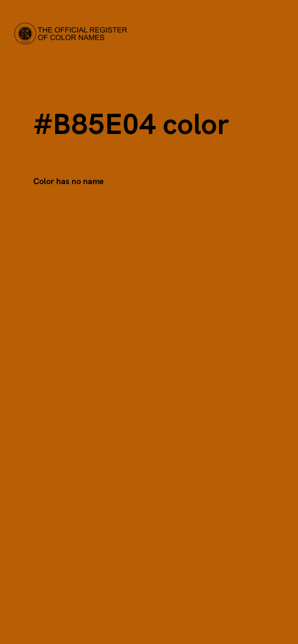 #B85E04 color image