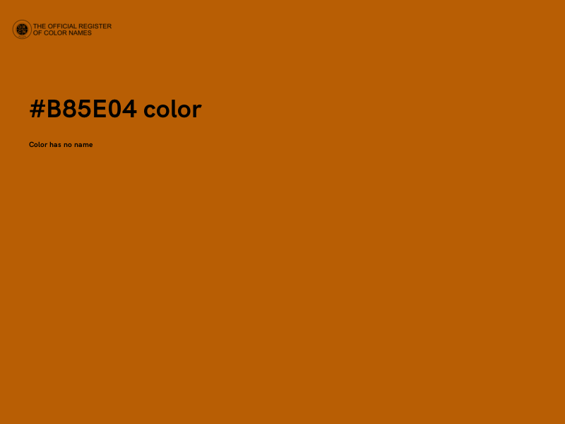 #B85E04 color image
