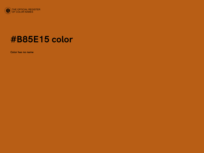 #B85E15 color image