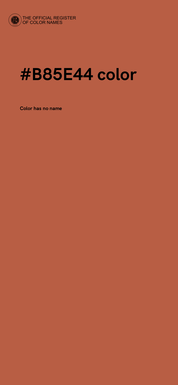 #B85E44 color image