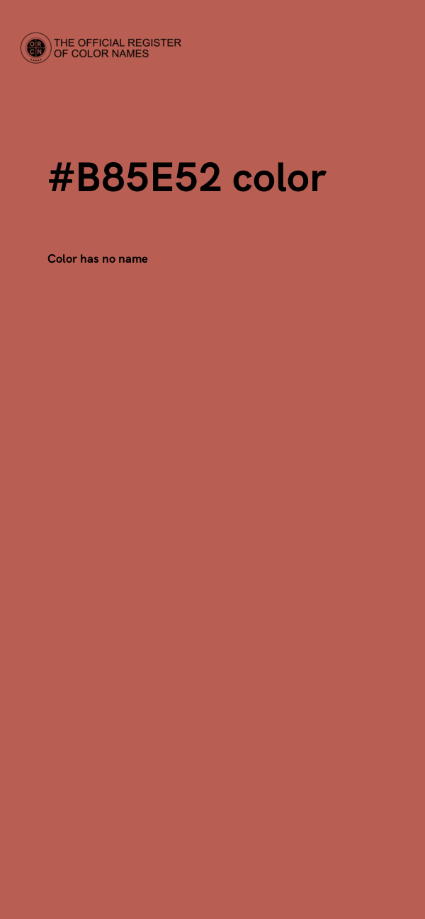 #B85E52 color image