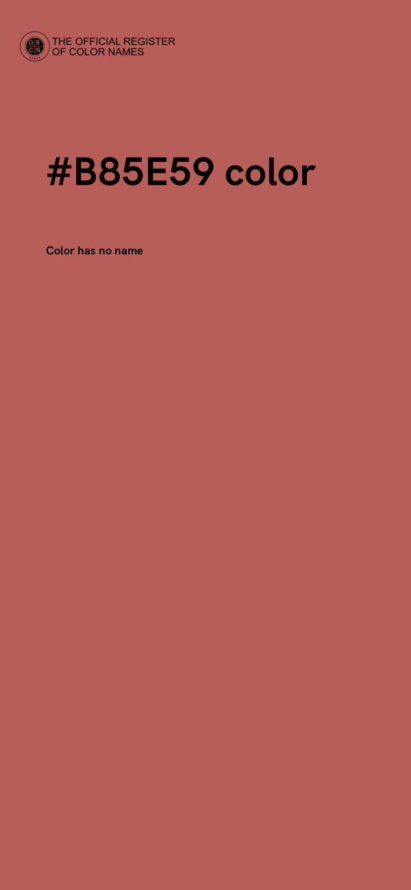 #B85E59 color image
