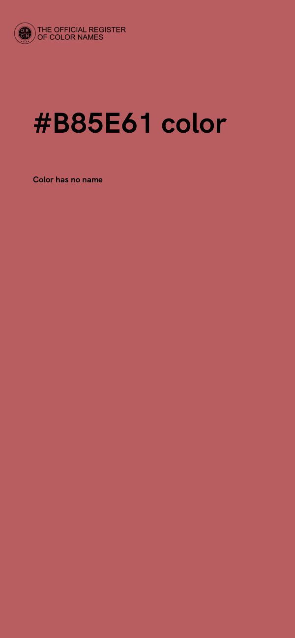 #B85E61 color image