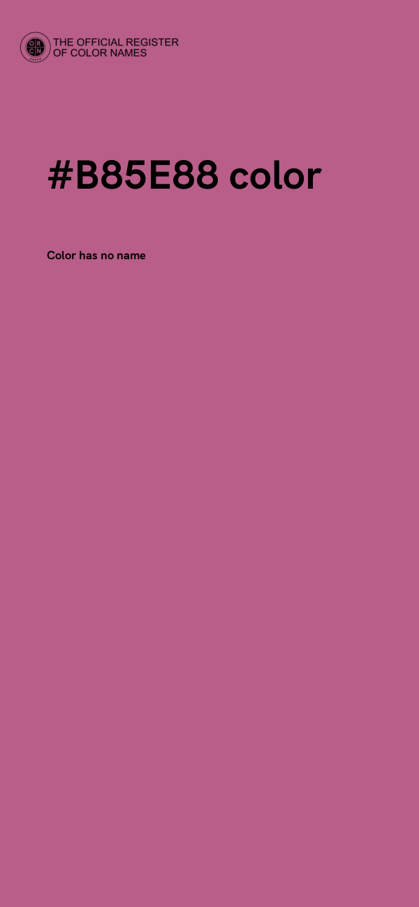 #B85E88 color image