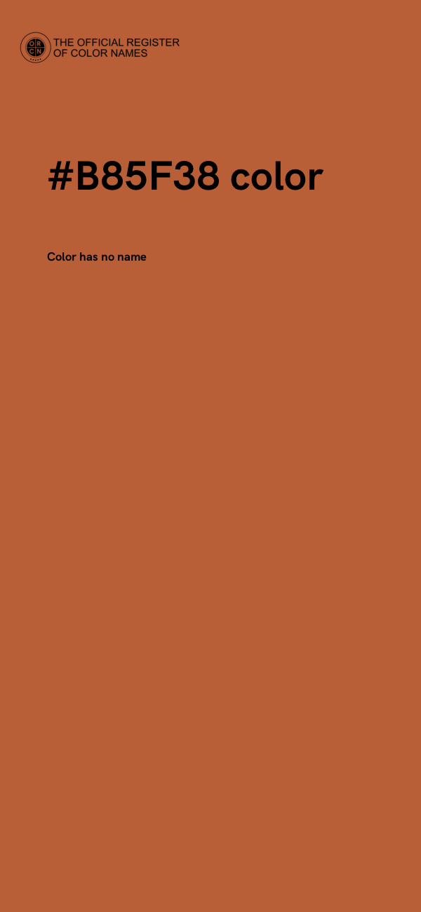 #B85F38 color image