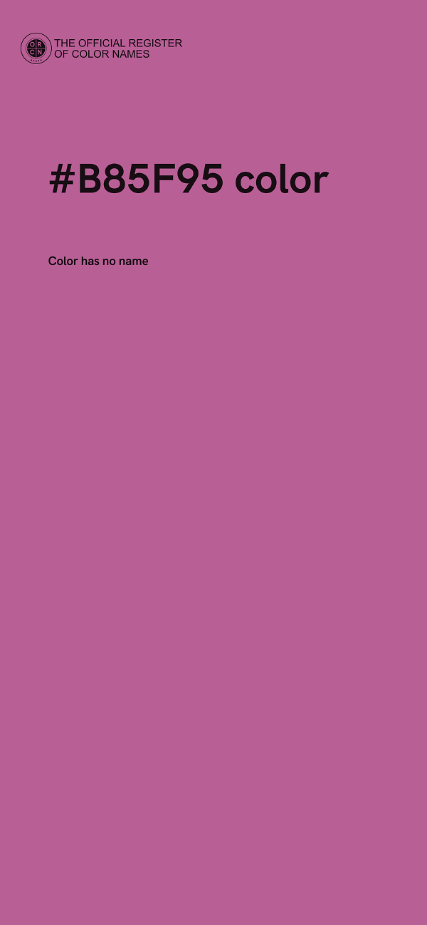 #B85F95 color image