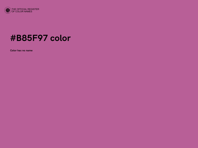 #B85F97 color image