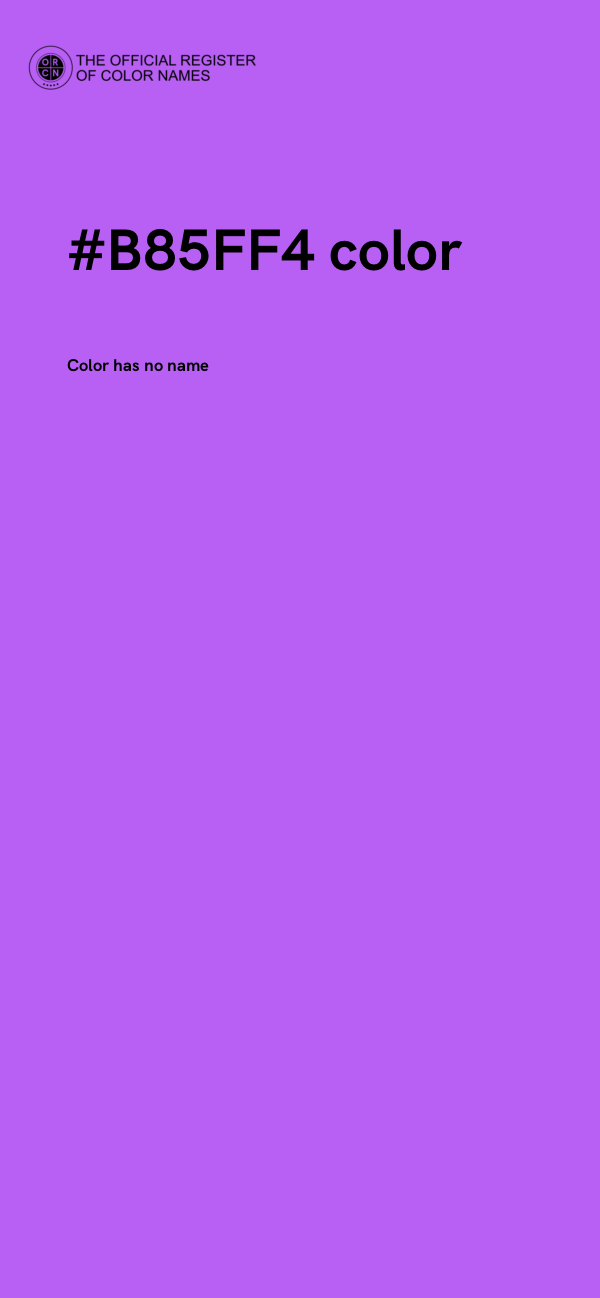 #B85FF4 color image