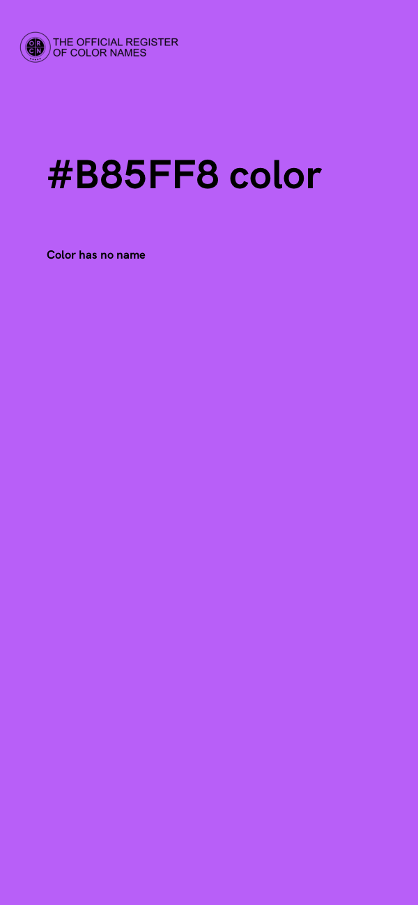 #B85FF8 color image