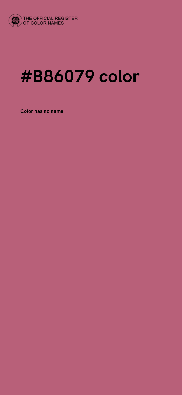 #B86079 color image