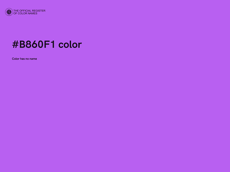 #B860F1 color image