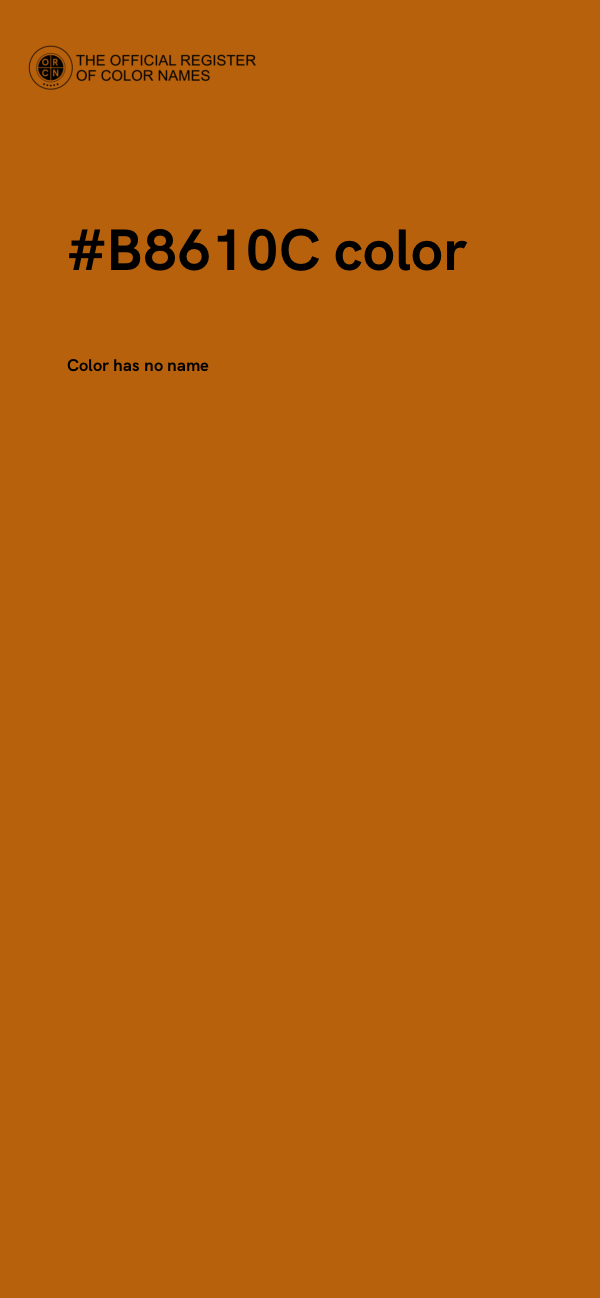 #B8610C color image