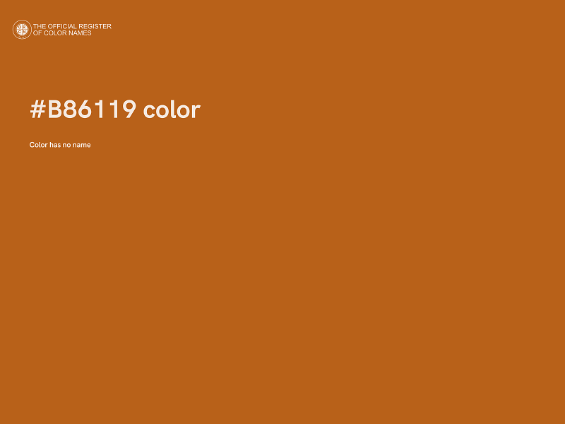 #B86119 color image