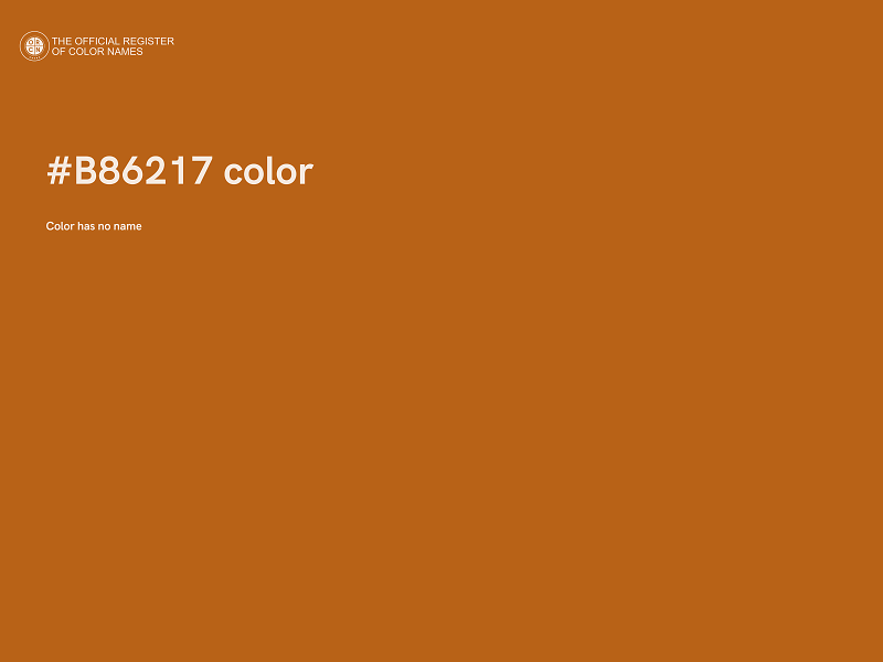 #B86217 color image