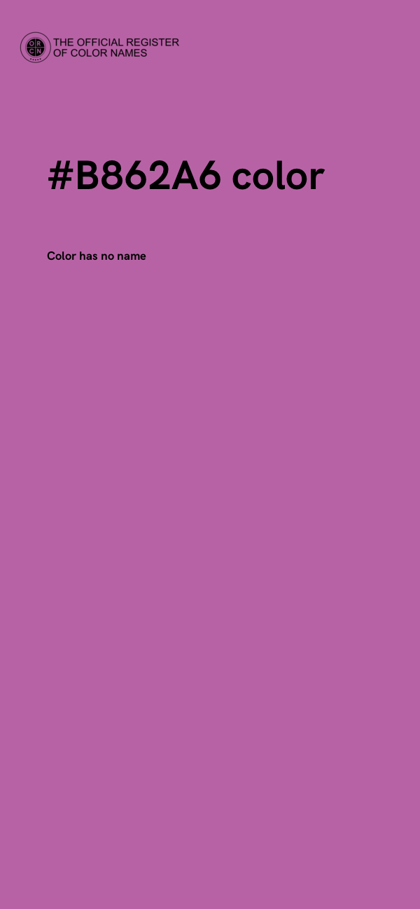 #B862A6 color image