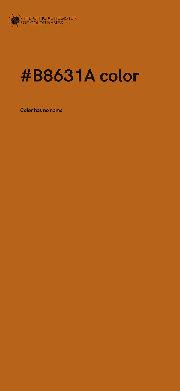 #B8631A color image