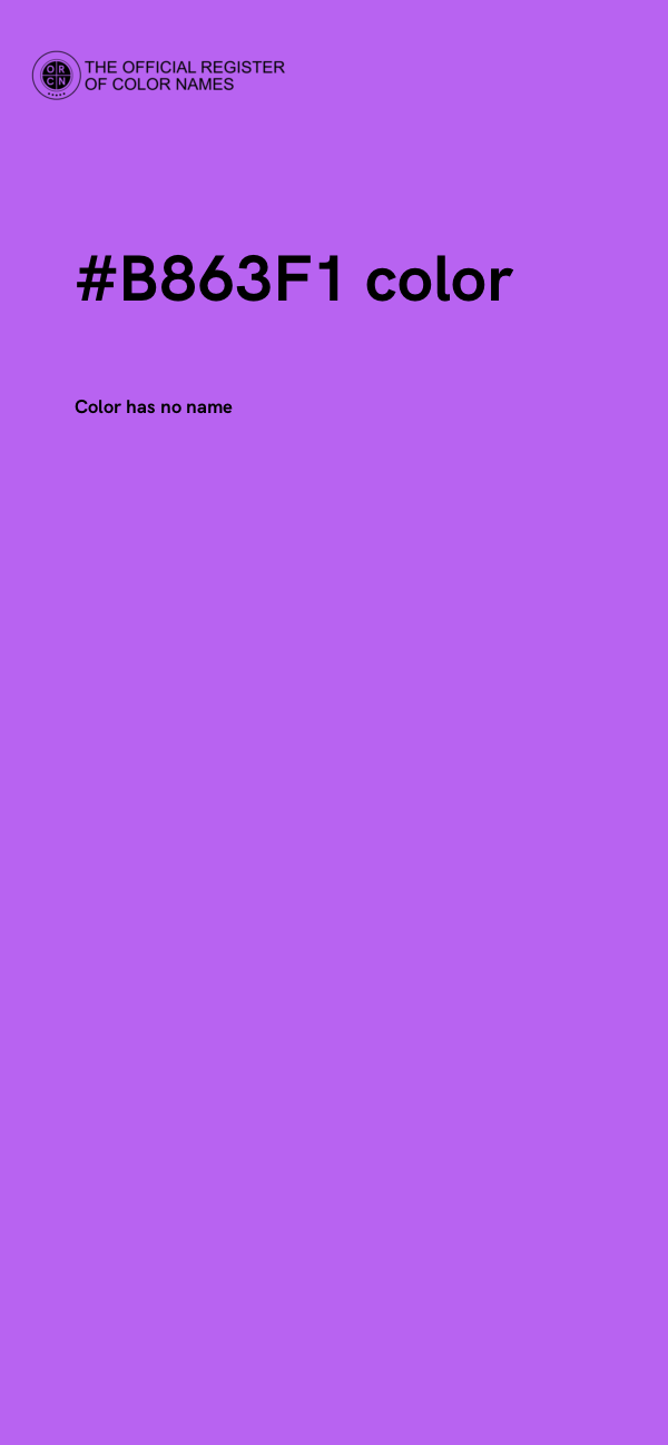 #B863F1 color image