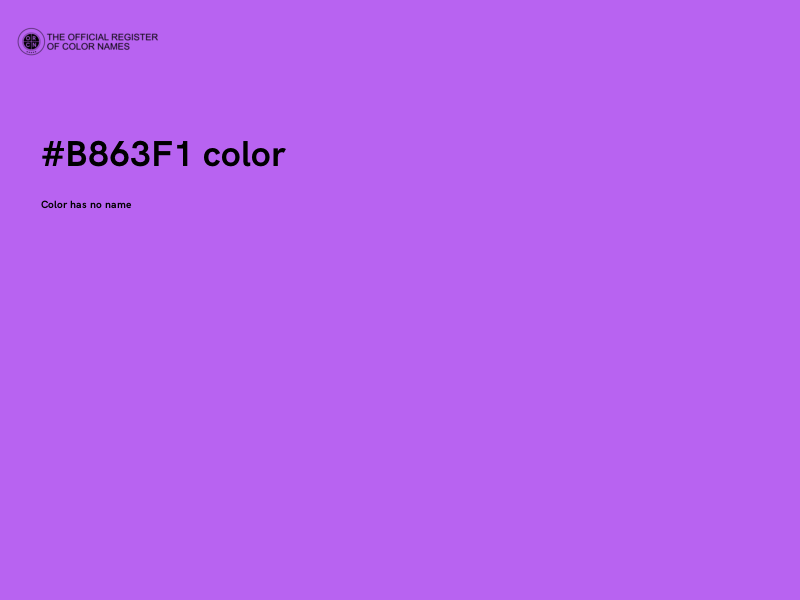 #B863F1 color image