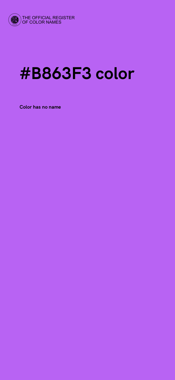 #B863F3 color image