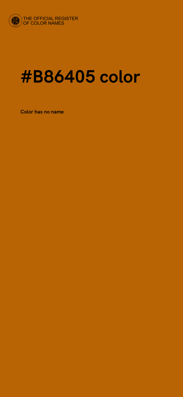 #B86405 color image