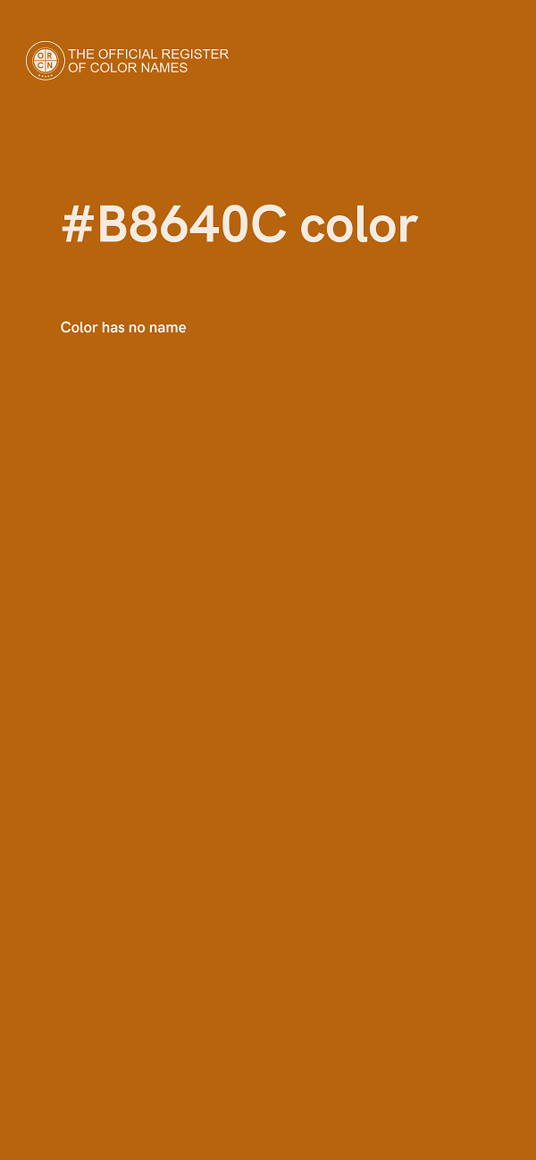 #B8640C color image