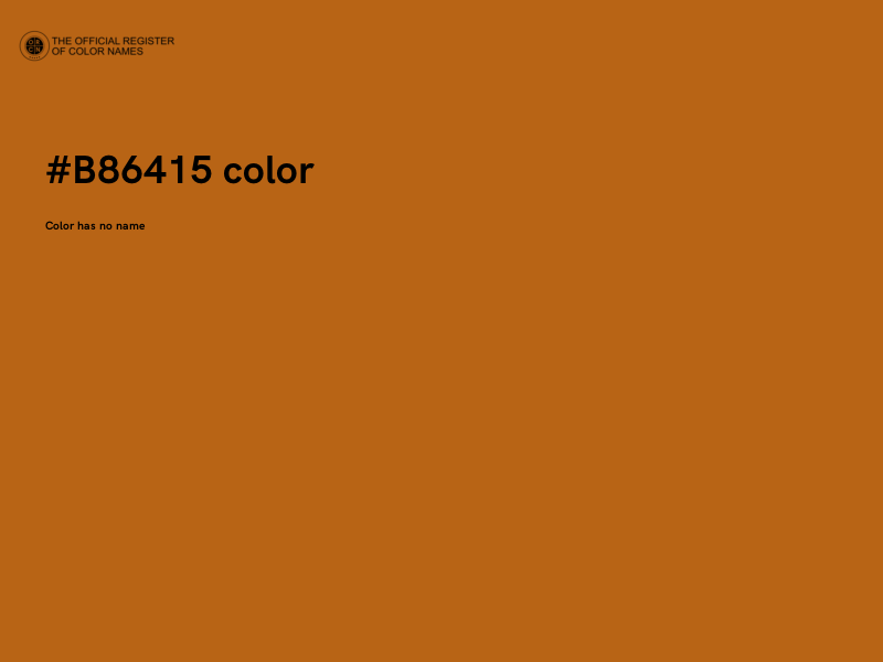 #B86415 color image
