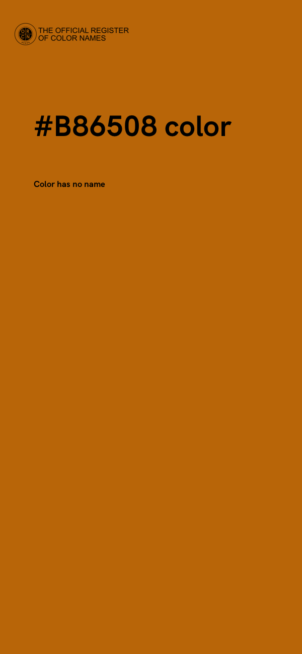 #B86508 color image