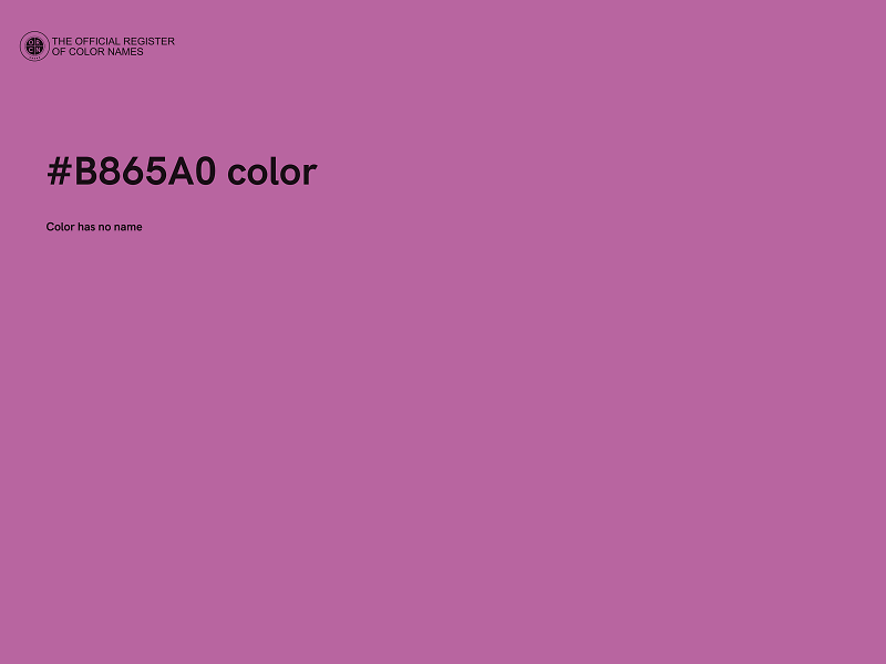 #B865A0 color image