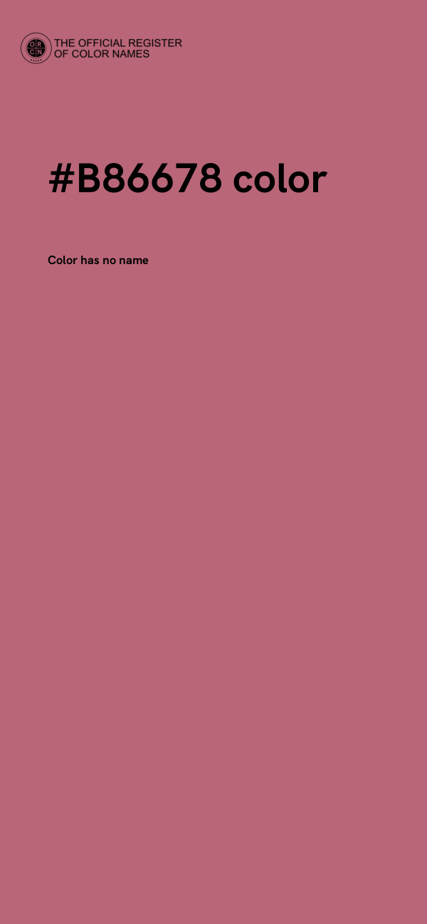 #B86678 color image
