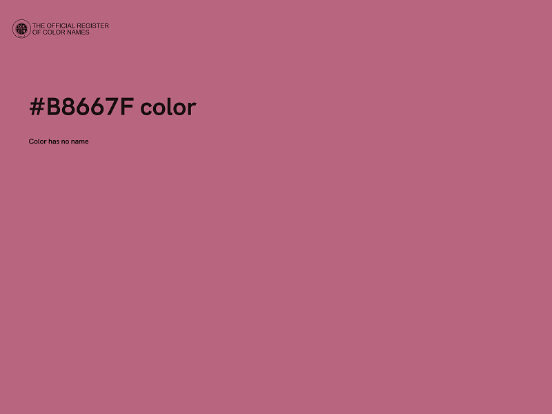 #B8667F color image