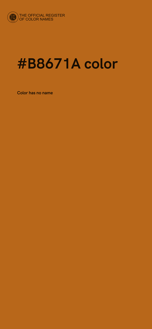 #B8671A color image