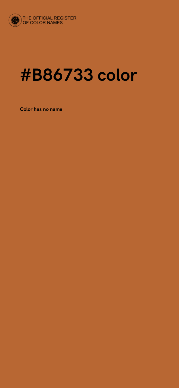 #B86733 color image