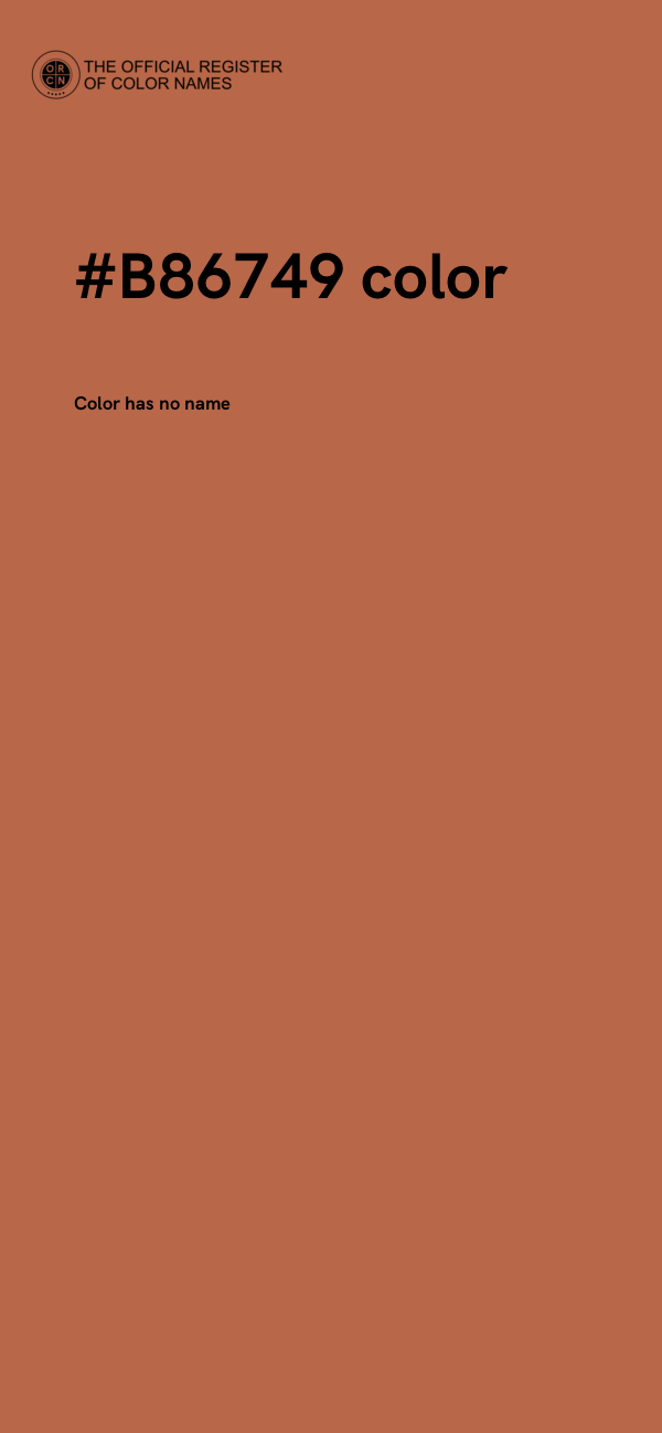 #B86749 color image