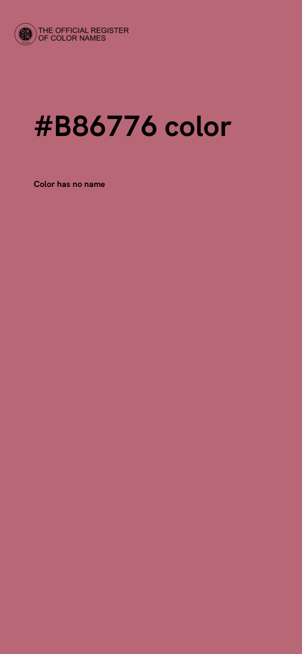 #B86776 color image