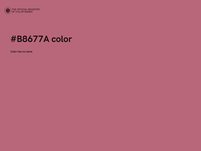 #B8677A color image