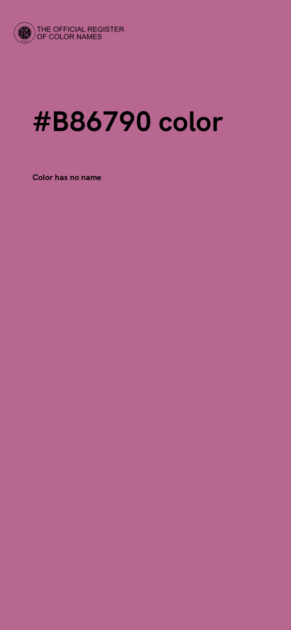 #B86790 color image