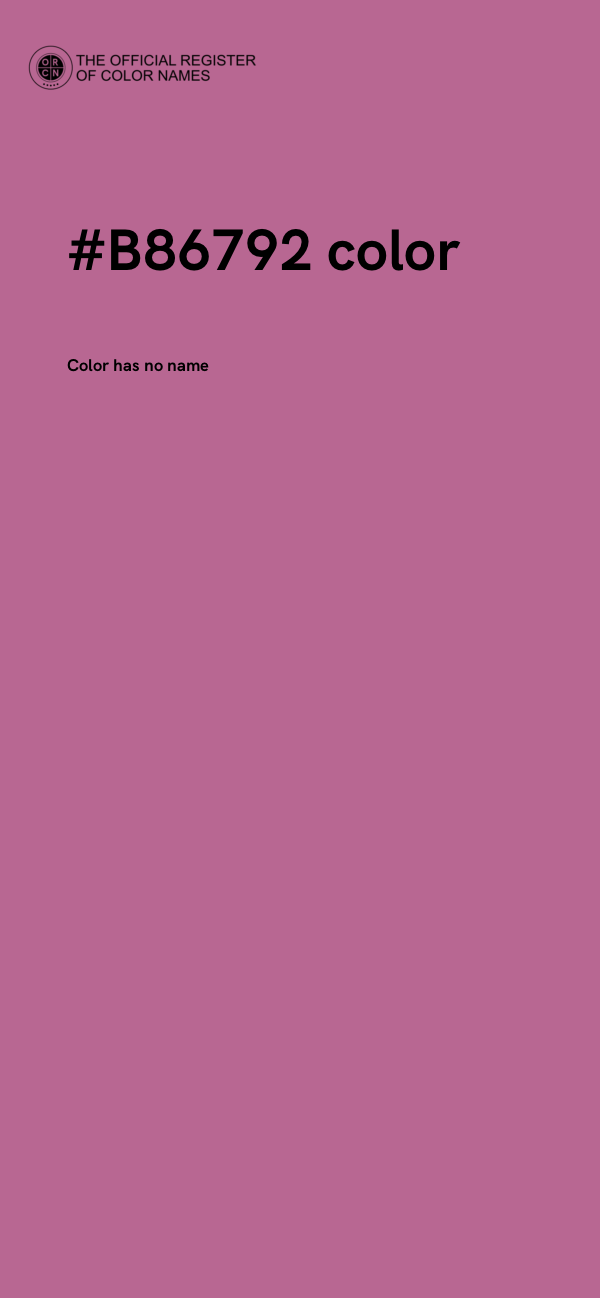 #B86792 color image