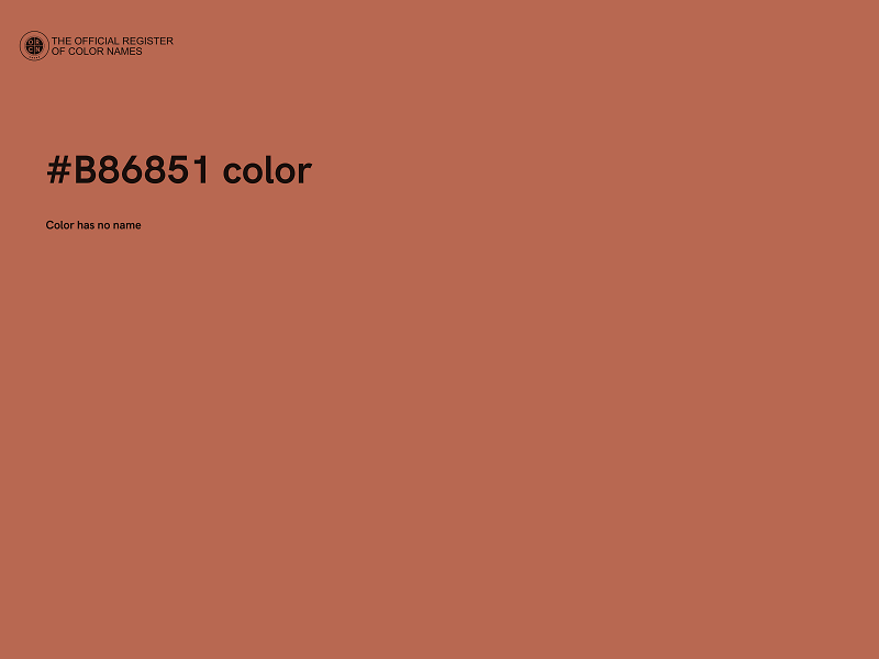 #B86851 color image