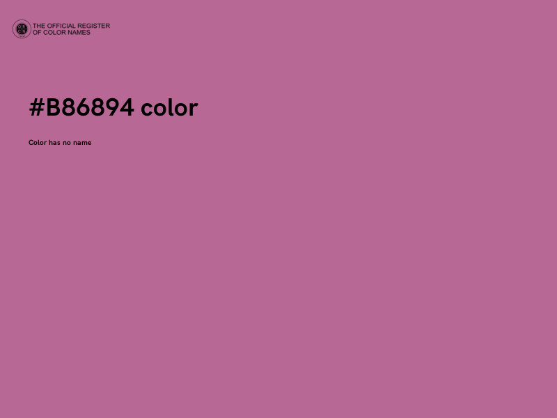 #B86894 color image