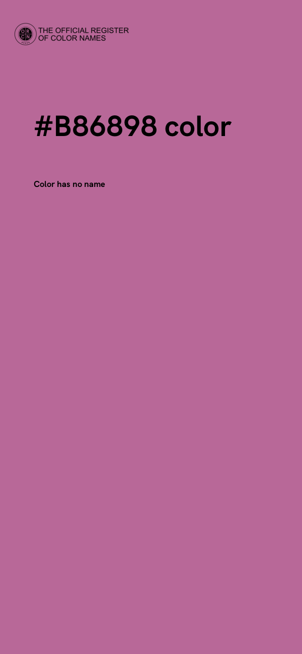 #B86898 color image