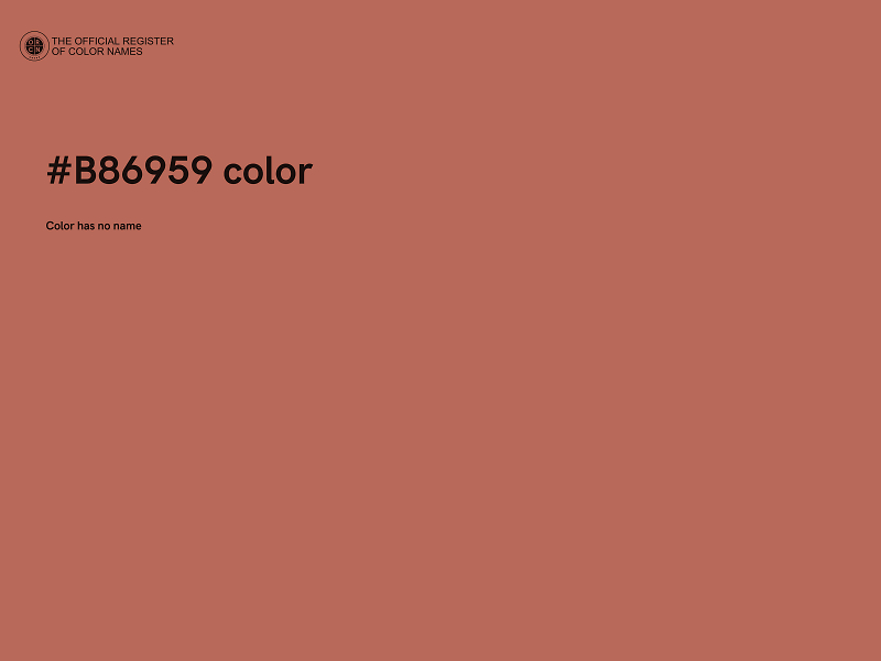 #B86959 color image
