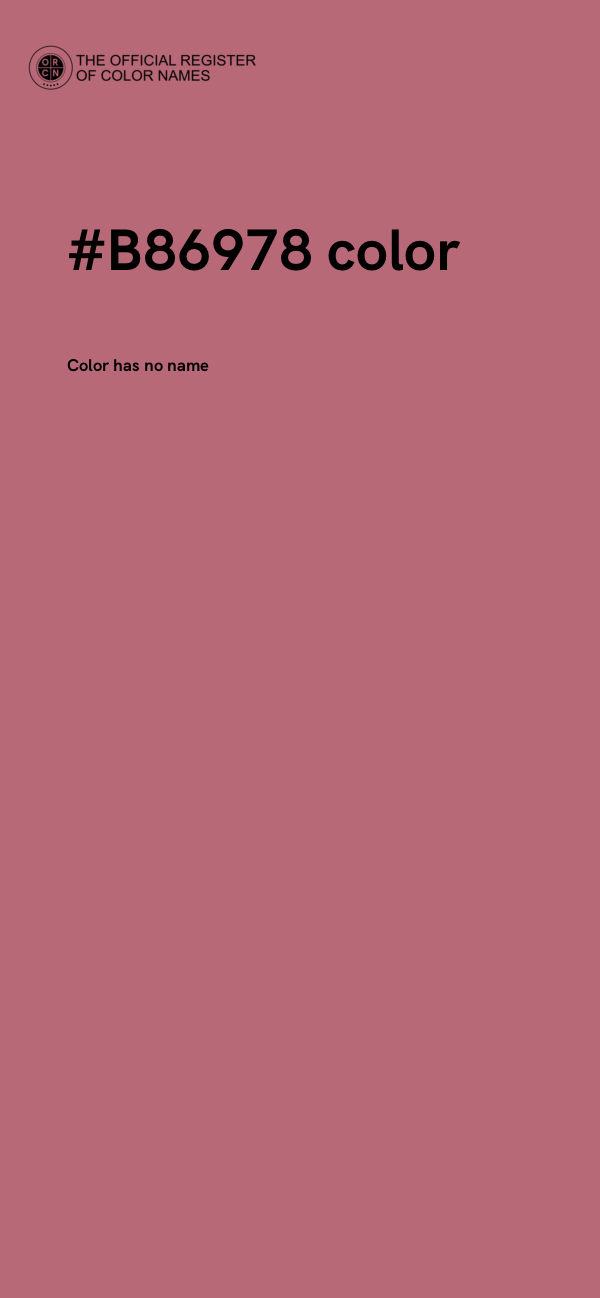 #B86978 color image