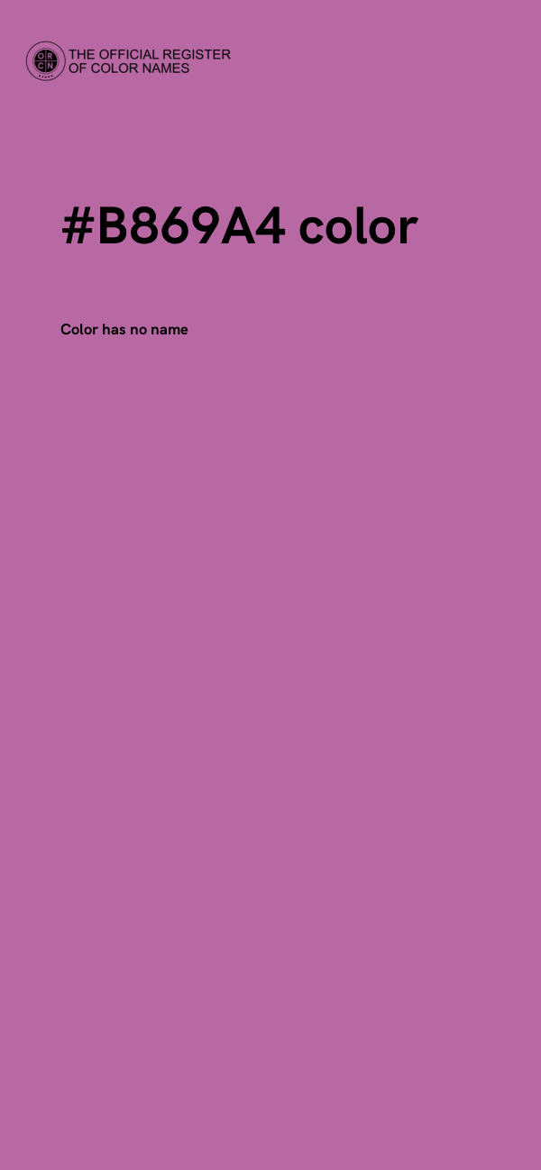 #B869A4 color image