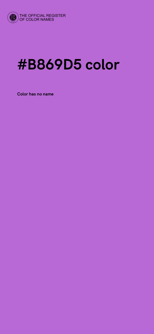 #B869D5 color image