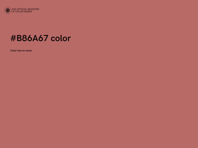 #B86A67 color image