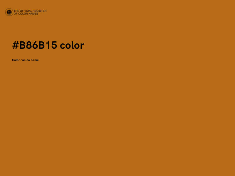 #B86B15 color image