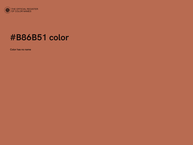 #B86B51 color image