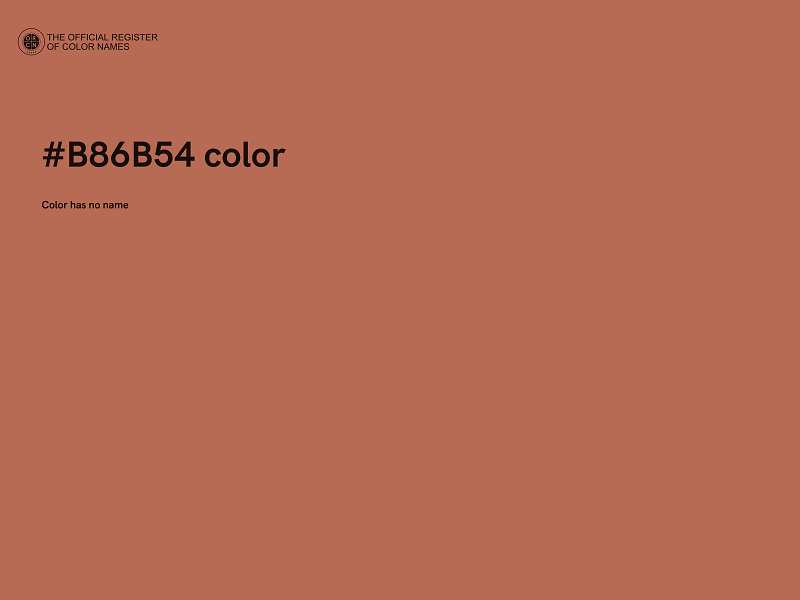 #B86B54 color image