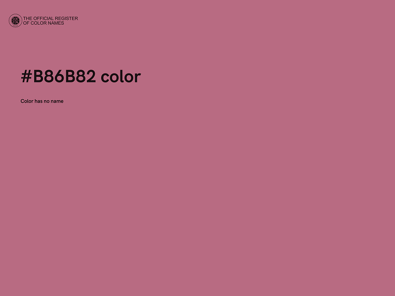 #B86B82 color image