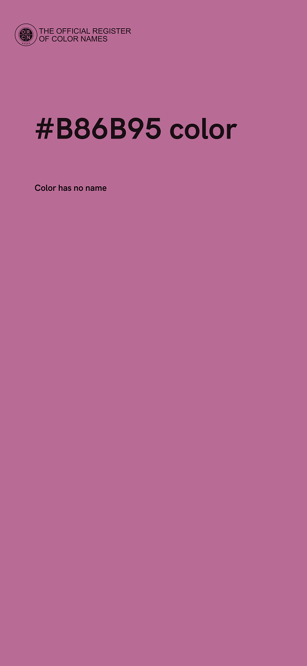 #B86B95 color image